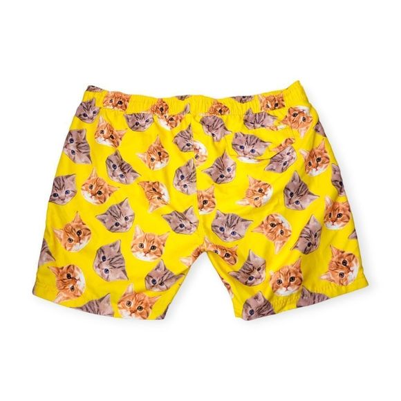 Black Matter Hot Topic Yellow Cats Swim Trunks 3X - Picture 2 of 6